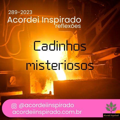 Acordei Inspirado  289/2023 - Cadinhos misteriosos  