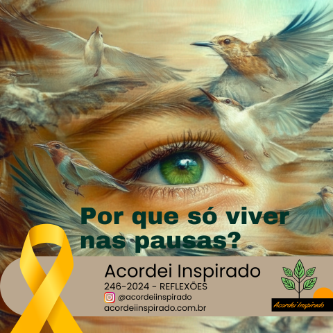 Acordei Inspirado 246/2024 - Por que só viver nas pausas?