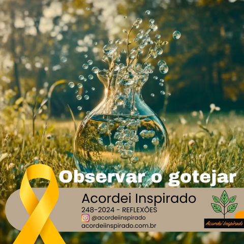 Acordei Inspirado 248/2024 - Observar o gotejar